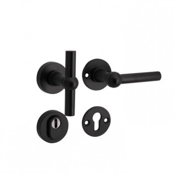 Veiligheidsset Chemin de Fer mat zwart voordeur KT