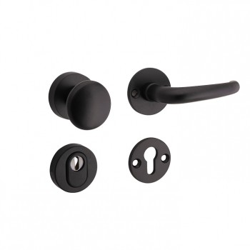 Veiligheidsset Halfsabel Elegant mat zwart voordeur KT