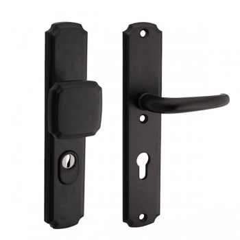 Veiligheidsset Halfsabel Art Nouveau mat zwart voordeur KT