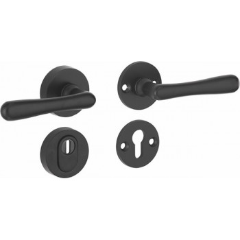 Veiligheidsset Linea mat zwart achterdeur KT