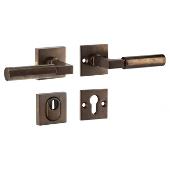 Veiligheidsset Bauhaus antiek brons achterdeur KT