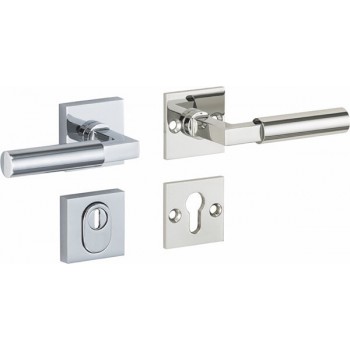 Veiligheidsset Bauhaus glans chroom/glans nikkel achterdeur KT