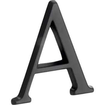 Huisletters Roman mat zwart 50mm