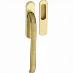 Schuifpuihevelgreep Elegant messing getrommeld ongelakt