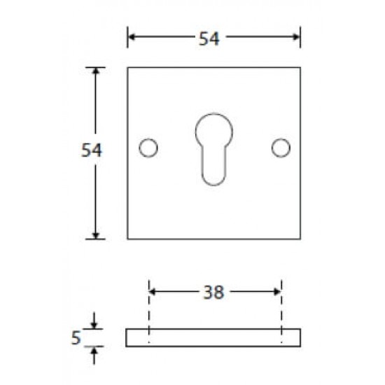 Cilinderrozet SKG Bauhaus BI mat chroom