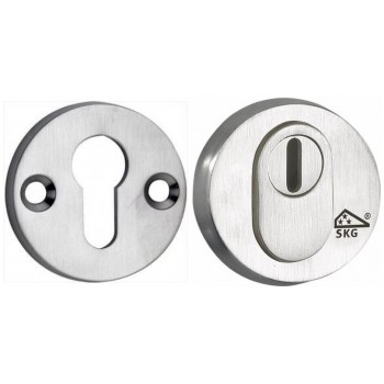 Veiligheidscilinderrozet SKG Elegant mat nikkel ongelakt/mat nikkel titaan