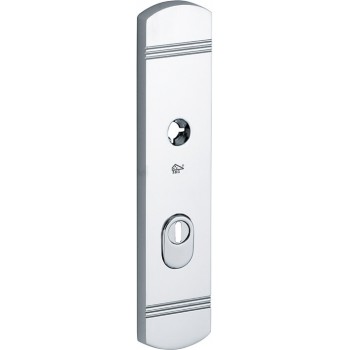 Veiligheidsschild Art Deco BU glans chroom KT