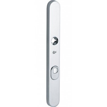 Veiligheidsschild Ovaal smal BU glans chroom KT