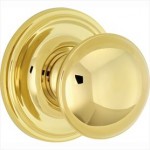 Voordeurknop Fungo 60mm messing gepolijst gelakt titaan