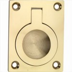 Luikring rechthoekig 60x47mm messing gepolijst gelakt