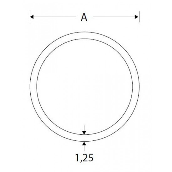 RVS Buis rond 38mm