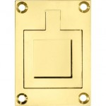 Luikring rechthoekig 66x48mm messing gelakt