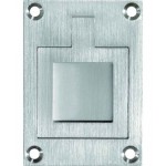 Luikring rechthoekig 66x48mm mat nikkel gelakt