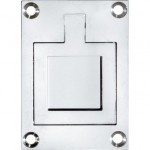Luikring rechthoekig 66x48mm glans chroom