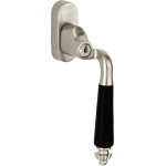 Draaikiep Nouveau afsluitbaar antiek nikkel ebbenhout verkropt