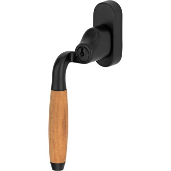 Draaikiep Ton afsluitbaar mat zwart teak verkropt