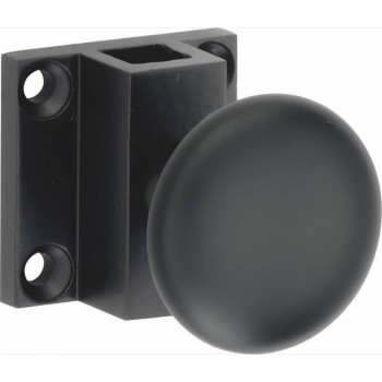 Trekknop espagnolet voor vierkante stang mat zwart
