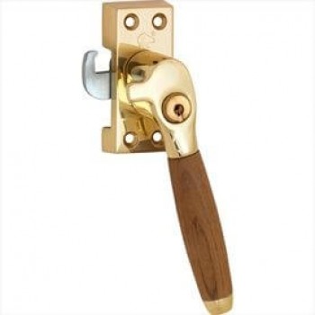 Raamsluiting SKG Ton messing ongelakt teak