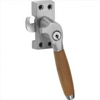 Raamsluiting SKG Ton mat nikkel ongelakt teak