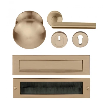 Complete voordeurset PVD licht brons