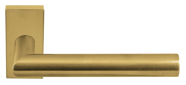 Formani Deurklink Basic LB2 19mm op rechthoek rozet PVD mat goud